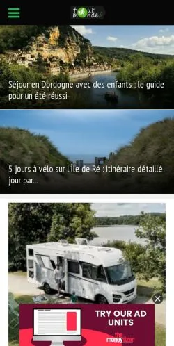 Anteprima del sito Tour Du Monde, media di Francia per articoli sponsorizzati