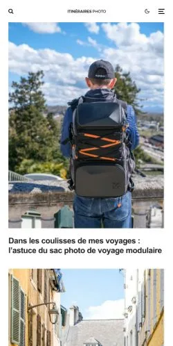 Anteprima del sito Itinéraires Photo, media di Francia per articoli sponsorizzati
