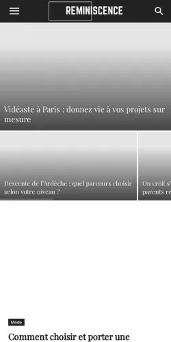 Anteprima del sito Reminiscence Homme, media di Francia per articoli sponsorizzati
