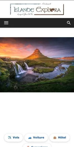 Aperçu du site Islande Explora, média de France pour articles sponsorisés