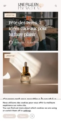 Anteprima del sito Une fille en Provence, media di Francia per articoli sponsorizzati