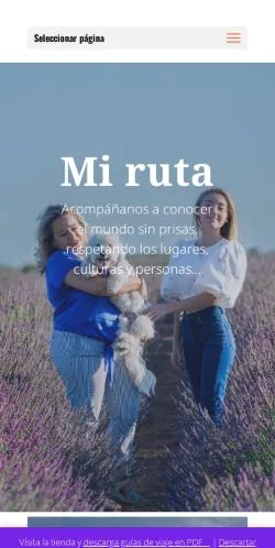 Preview of the Mi Ruta website, a media outlet in Spain for sponsored articles