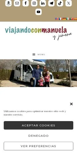 Anteprima del sito Viajando Con Manuela, media di Spagna per articoli sponsorizzati