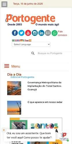 Anteprima del sito Portogente, media di Brasile per articoli sponsorizzati