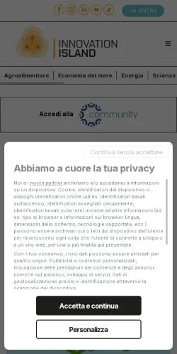 Podgląd witryny Innovation Island, medium z kraju Włochy do artykułów sponsorowanych