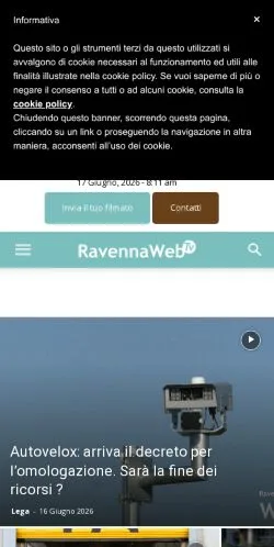 Anteprima del sito Ravenna Web Tv, media di Italia per articoli sponsorizzati