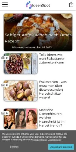 Forhåndsvisning af Ideenspot, medie fra Tyskland til sponsorerede artikler