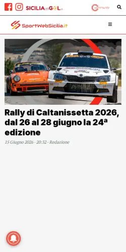 Anteprima del sito Sport Web Sicilia, media di Italia per articoli sponsorizzati