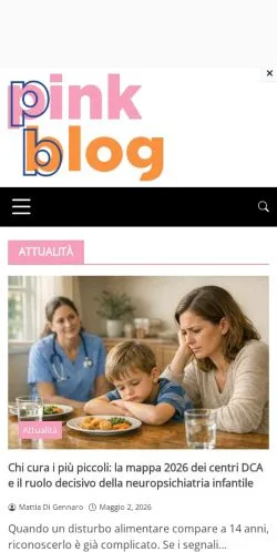 Anteprima del sito Pinkblog, media di Italia per articoli sponsorizzati