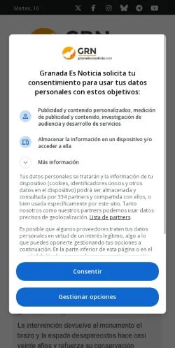 Anteprima del sito Granada Es Noticia, media di Spagna per articoli sponsorizzati