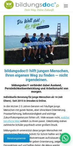 Vorschau der Website Bildungsdoc, Medium aus Deutschland für gesponserte Artikel