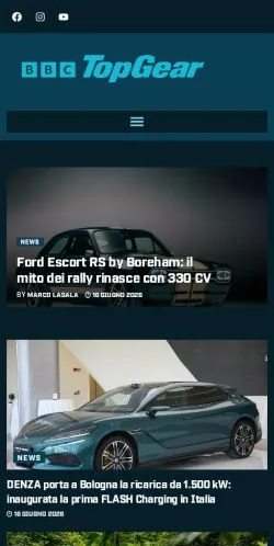 스폰서 기사용 이탈리아 매체 Top Gear Italia 사이트 미리보기
