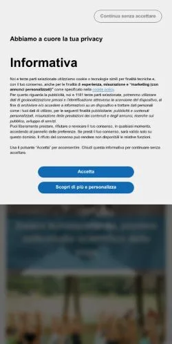Anteprima del sito Vivere lo Yoga, media di Italia per articoli sponsorizzati
