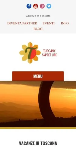 Anteprima del sito Tuscany Sweet Life, media di Italia per articoli sponsorizzati