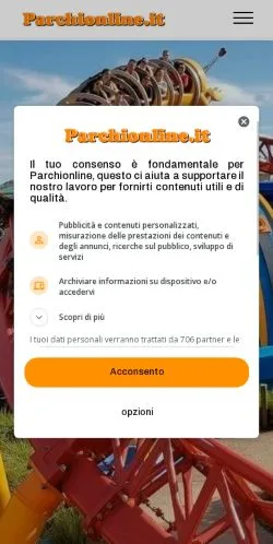 Anteprima del sito Parchionline, media di Italia per articoli sponsorizzati