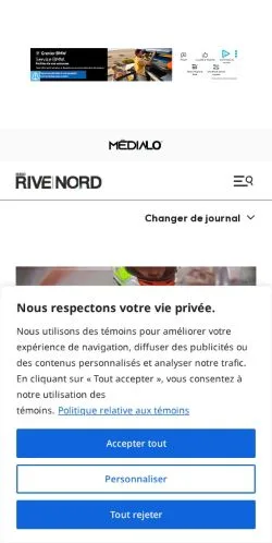 Anteprima del sito Hebdo Rive Nord, media di Canada per articoli sponsorizzati