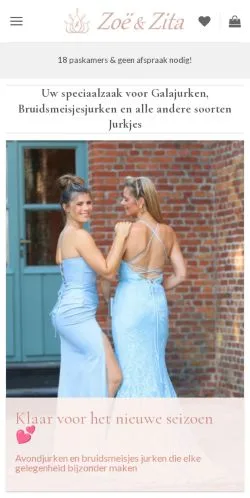 Anteprima del sito Zoë & Zita, media di Belgio per articoli sponsorizzati