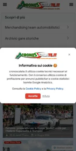 Aperçu du site Cronoscalate, média de Italie pour articles sponsorisés