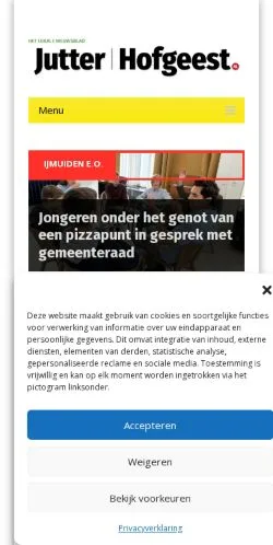 Forhåndsvisning av nettstedet Jutter, medium fra Nederland for sponsede artikler