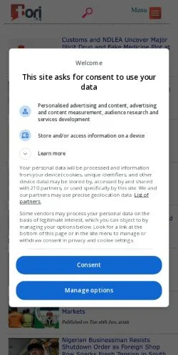 Anteprima del sito Tori News, media di Stati Uniti per articoli sponsorizzati