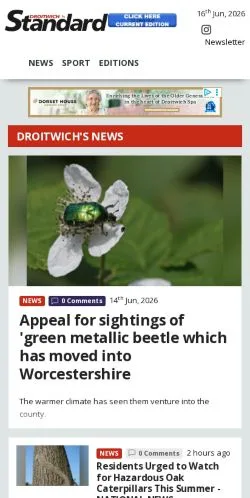 Anteprima del sito The Droitwich Standard, media di Regno Unito per articoli sponsorizzati