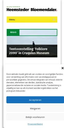 Anteprima del sito De Heemsteder, media di Paesi Bassi per articoli sponsorizzati