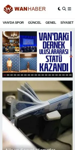 Podgląd witryny Wan Haber, medium z kraju Turcja do artykułów sponsorowanych