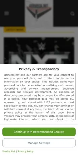 スポンサード記事向けのアメリカ合衆国メディア、Gerweckのサイトプレビュー