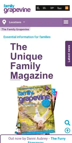 Anteprima del sito The Family Grapevine, media di Regno Unito per articoli sponsorizzati