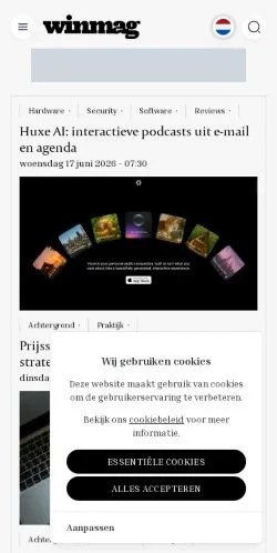 Anteprima del sito Winmagpro, media di Paesi Bassi per articoli sponsorizzati