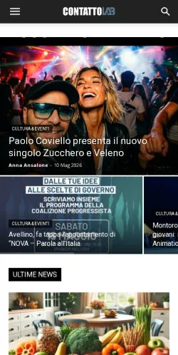 Voorbeeld van de site Contattolab, medium uit Italië voor gesponsorde artikelen