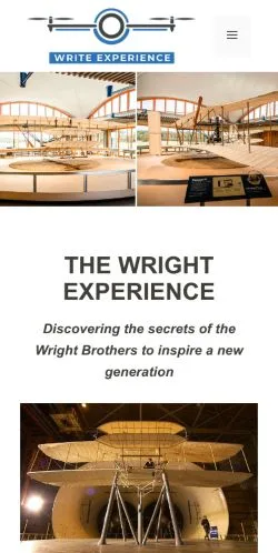 Förhandsvisning av webbplatsen The Wright Experience, medium i USA för sponsrade artiklar