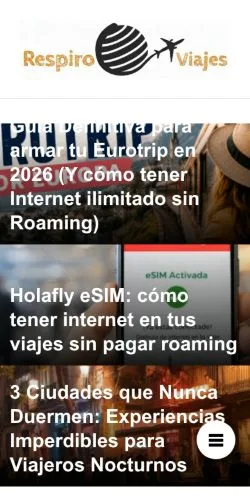 Anteprima del sito Respiro Viajes, media di Spagna per articoli sponsorizzati