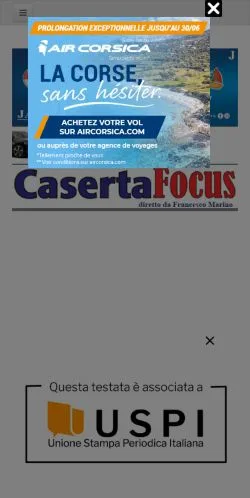 Vista previa del sitio Caserta Focus, medio de Italia para artículos patrocinados