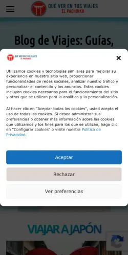 Anteprima del sito Qué Ver En Tus Viajes, media di Spagna per articoli sponsorizzati