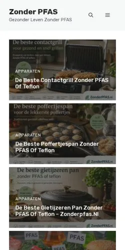 Anteprima del sito Zonder PFAS, media di Paesi Bassi per articoli sponsorizzati