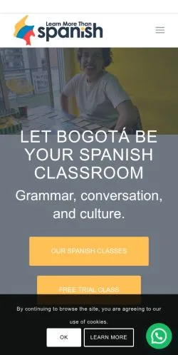 Sponsorlu makaleler için Amerika Birleşik Devletleri medyası Learn More Than Spanish sitesinin önizlemesi