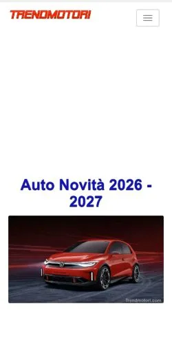 Podgląd witryny Trendmotori, medium z kraju Włochy do artykułów sponsorowanych