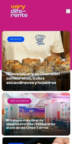 Anteprima del sito Very Diferente, media di Spagna per articoli sponsorizzati