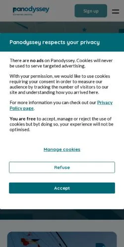 Vorschau der Website Panodyssey, Medium aus Frankreich für gesponserte Artikel