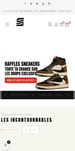 Anteprima del sito ShoeManiaq Sneakers, media di Francia per articoli sponsorizzati