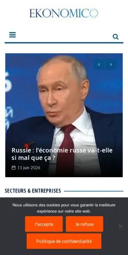 Anteprima del sito Ekonomico, media di Francia per articoli sponsorizzati