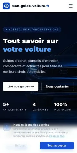 Anteprima del sito Mon Guide Voiture, media di Francia per articoli sponsorizzati