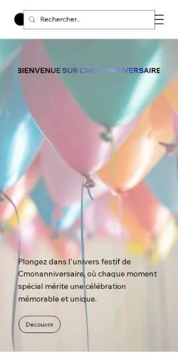 Podgląd witryny Cmonanniversaire, medium z kraju Francja do artykułów sponsorowanych