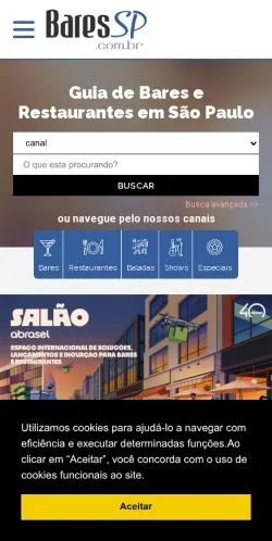 Podgląd witryny BaresSP, medium z kraju Brazylia do artykułów sponsorowanych