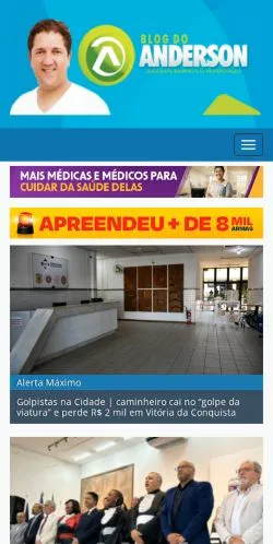 스폰서 기사용 브라질 매체 Blog Do Anderson 사이트 미리보기