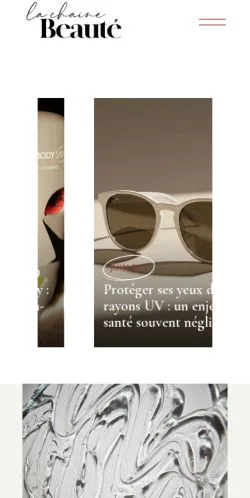스폰서 기사용 프랑스 매체 La Chaine Beauté 사이트 미리보기
