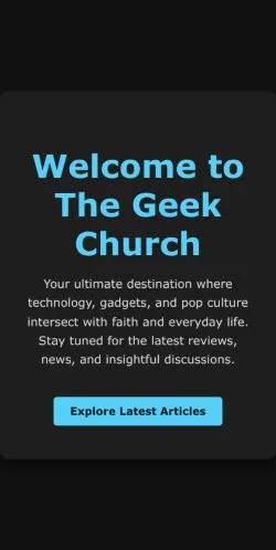 Podgląd witryny The Geek Church, medium z kraju Stany Zjednoczone do artykułów sponsorowanych