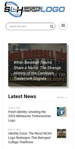 Anteprima del sito Sports Logo History, media di Stati Uniti per articoli sponsorizzati
