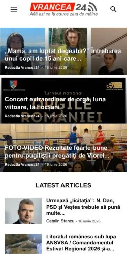 Anteprima del sito Vrancea24, media di Romania per articoli sponsorizzati